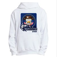 Utah Fishing Flag Of Utah Fishing In Utah Urban Pullover Hoodie