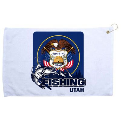 Utah Fishing Flag Of Utah Fishing In Utah Grommeted Golf Towel