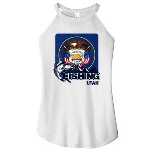 Utah Fishing Flag Of Utah Fishing In Utah Women's Perfect Tri Rocker Tank