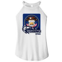 Utah Fishing Flag Of Utah Fishing In Utah Women's Perfect Tri Rocker Tank