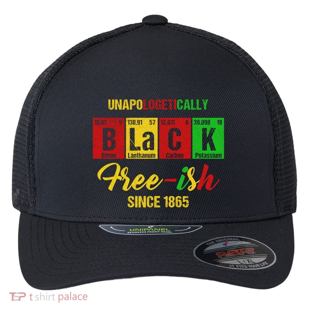 Unapologetically Freemeaningful Giftish 1865 Juneteenth Black History Meaningful Flexfit Unipanel Trucker Cap
