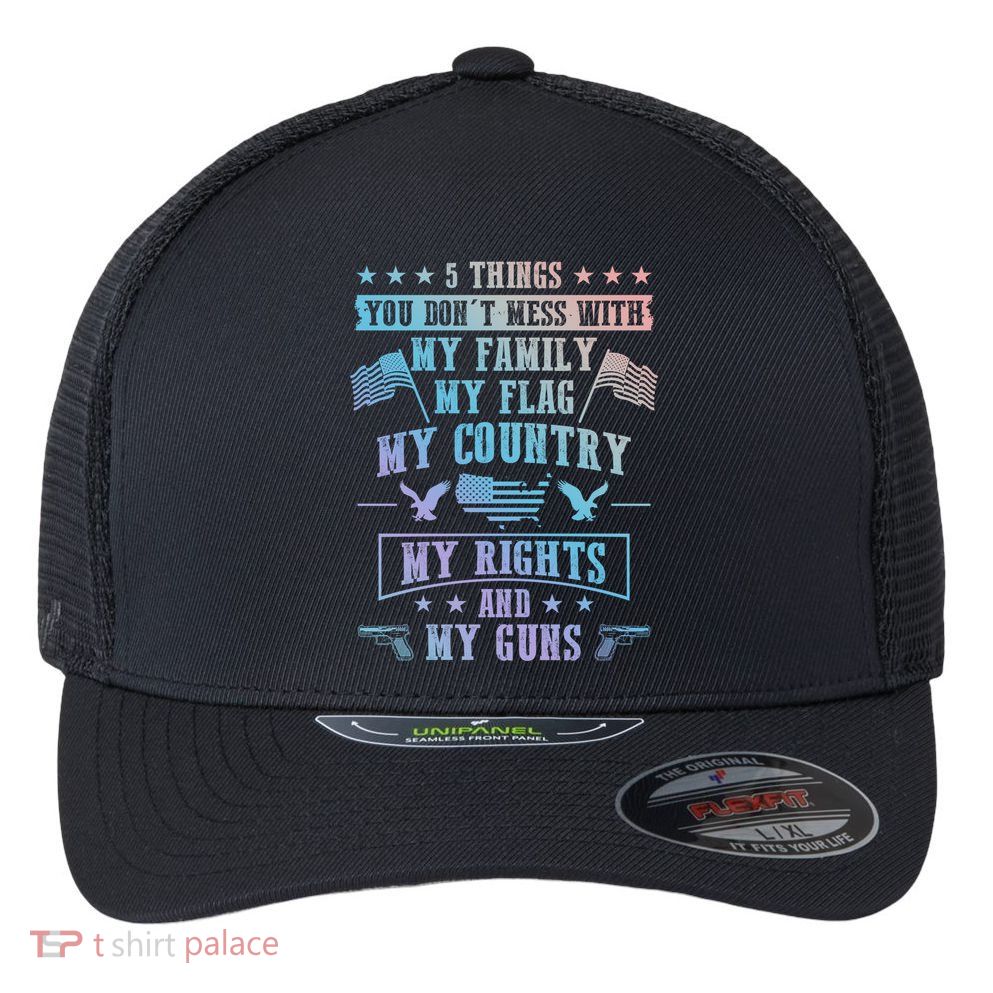 Usa Freedom Good To Be An American Flag Country And Guns Funny Gift Flexfit Unipanel Trucker Cap