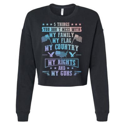 Usa Freedom Good To Be An American Flag Country And Guns Funny Gift Cropped Pullover Crew