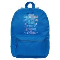 Usa Freedom Good To Be An American Flag Country And Guns Funny Gift 16 in Basic Backpack