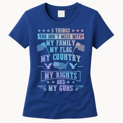 Usa Freedom Good To Be An American Flag Country And Guns Funny Gift Womens T-Shirt