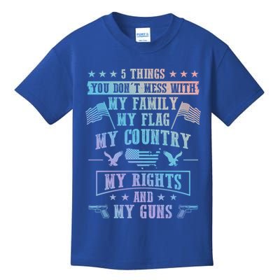 Usa Freedom Good To Be An American Flag Country And Guns Funny Gift Kids T-Shirt