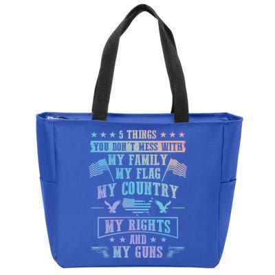 Usa Freedom Good To Be An American Flag Country And Guns Funny Gift Zip Tote Bag