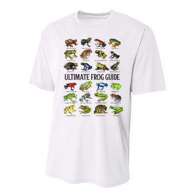 Ultimate Frog Guide Funny Frog Lover Species Guide Performance Sprint T-Shirt