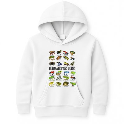 Ultimate Frog Guide Funny Frog Lover Species Guide Kids Hoodie