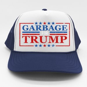 Us Flag Garbage For Trump 2024 Presidential Gift Trucker Hat