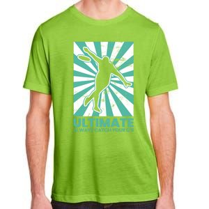 Ultimate Frisbee Gift Catch The Flying Disc Silhouette Adult ChromaSoft Performance T-Shirt