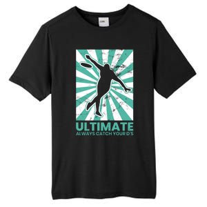 Ultimate Frisbee Gift Catch The Flying Disc Silhouette Tall Fusion ChromaSoft Performance T-Shirt