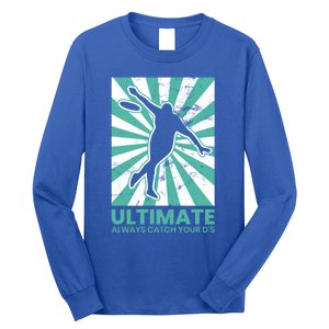 Ultimate Frisbee Gift Catch The Flying Disc Silhouette Long Sleeve Shirt