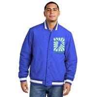 Ultimate Frisbee Gift Catch The Flying Disc Silhouette Insulated Varsity Jacket