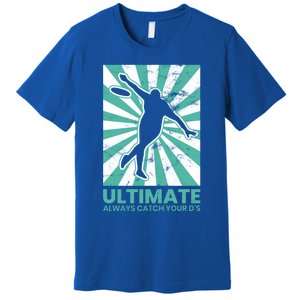 Ultimate Frisbee Gift Catch The Flying Disc Silhouette Premium T-Shirt