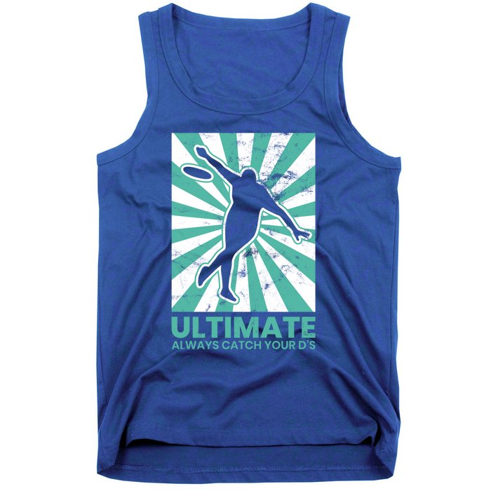 Ultimate Frisbee Gift Catch The Flying Disc Silhouette Tank Top