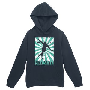 Ultimate Frisbee Gift Catch The Flying Disc Silhouette Urban Pullover Hoodie