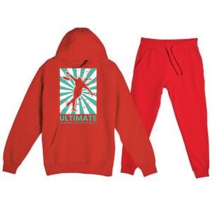 Ultimate Frisbee Gift Catch The Flying Disc Silhouette Premium Hooded Sweatsuit Set