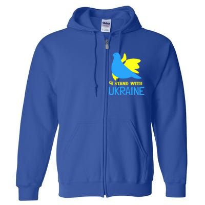 Ukrainian Funny Gift Support Ukrainian Flag I Stand With Ukraine Gift Full Zip Hoodie