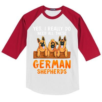 Unique Funny Gift For Ger Shepherd Lovers Moms Dads Sayings Gift Kids Colorblock Raglan Jersey