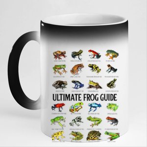 Ultimate Frog Guide Funny Frog Lovers 11oz Black Color Changing Mug