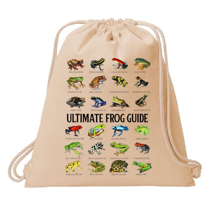 Ultimate Frog Guide Funny Frog Lovers Drawstring Bag