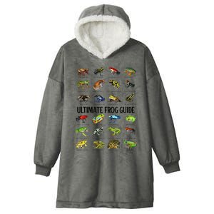 Ultimate Frog Guide Funny Frog Lovers Hooded Wearable Blanket