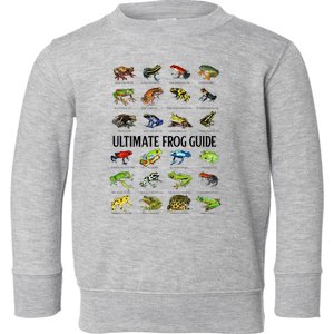 Ultimate Frog Guide Funny Frog Lovers Toddler Sweatshirt