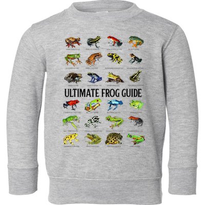 Ultimate Frog Guide Funny Frog Lovers Toddler Sweatshirt