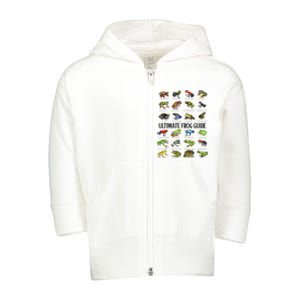 Ultimate Frog Guide Funny Frog Lovers Toddler Zip Fleece Hoodie