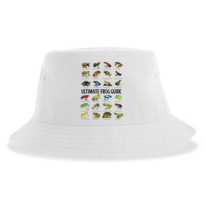 Ultimate Frog Guide Funny Frog Lovers Sustainable Bucket Hat