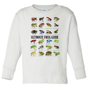 Ultimate Frog Guide Funny Frog Lovers Toddler Long Sleeve Shirt