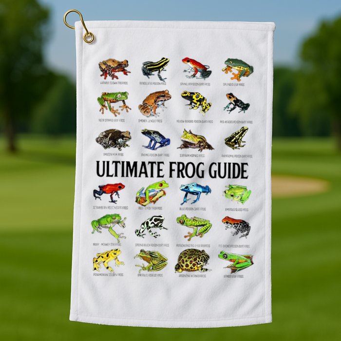 Ultimate Frog Guide Funny Frog Lovers Golf Towel