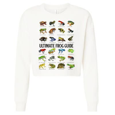 Ultimate Frog Guide Funny Frog Lovers Cropped Pullover Crew
