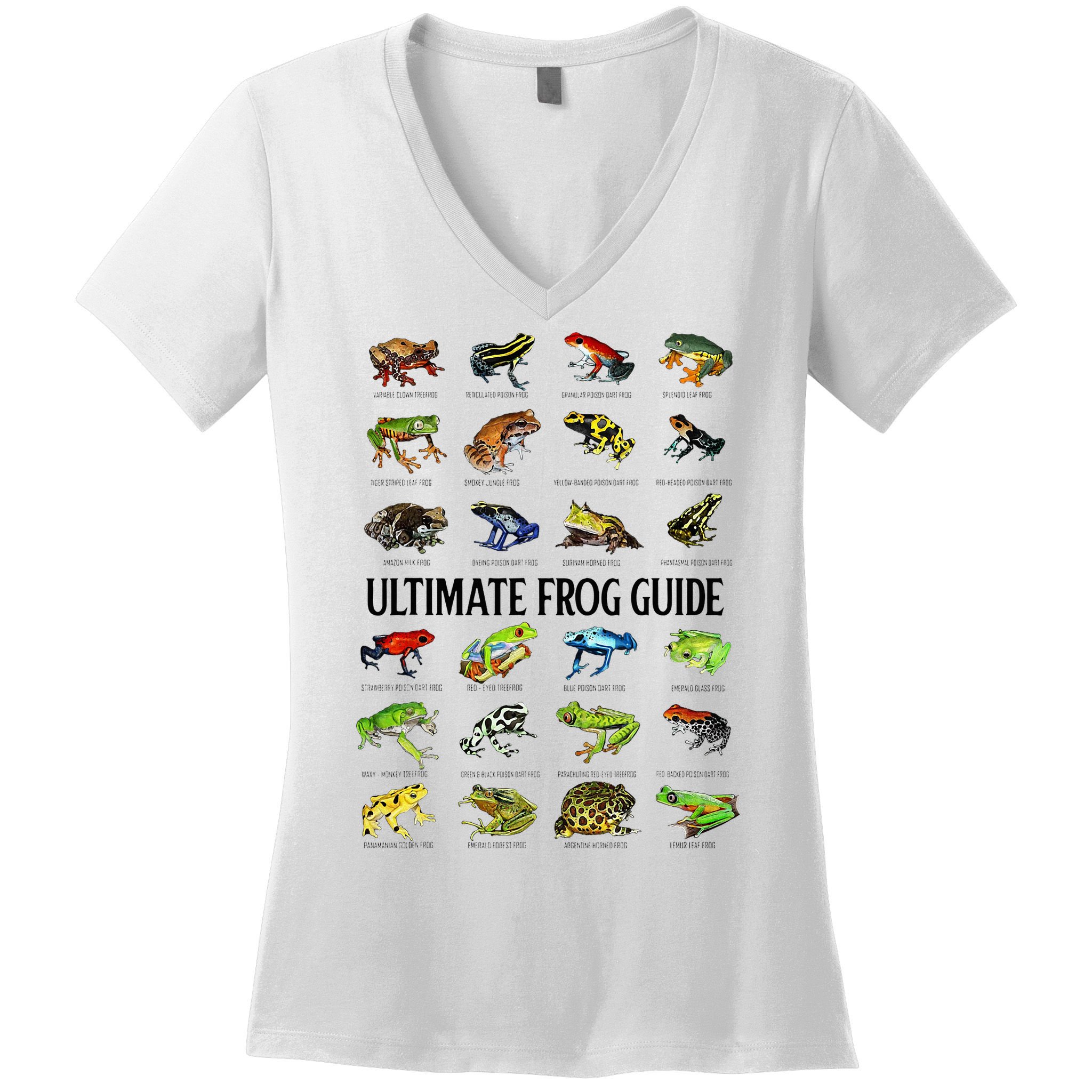 Ultimate Frog Guide Funny Frog Lovers Women's V-Neck T-Shirt