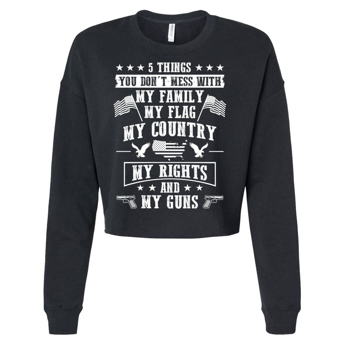 Usa Freedom Good To Be An American Flag Country And Guns Great Gift Cropped Pullover Crew