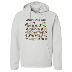 Ultimate Frog Guide Funny Frog Lover Frog Owner Frogs Performance Fleece Hoodie