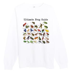 Ultimate Frog Guide Funny Frog Lover Frog Owner Frogs Premium Crewneck Sweatshirt