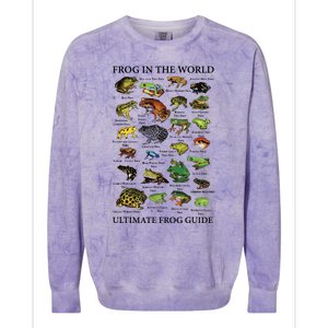 Ultimate Frog Guide Funny Frog Lover Frog Owner Frogs Colorblast Crewneck Sweatshirt