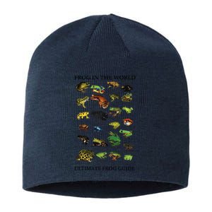 Ultimate Frog Guide Funny Frog Lover Frog Owner Frogs Sustainable Beanie