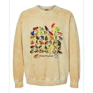 Ultimate Frog Guide Funny Frog Lover Frog Owner Frogs Colorblast Crewneck Sweatshirt