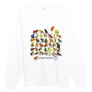 Ultimate Frog Guide Funny Frog Lover Frog Owner Frogs Premium Crewneck Sweatshirt