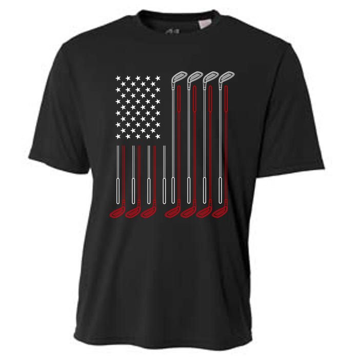 Us Flag Golfer Golfing Sport Golf Course American Pride Golf Gift Cooling Performance Crew T-Shirt