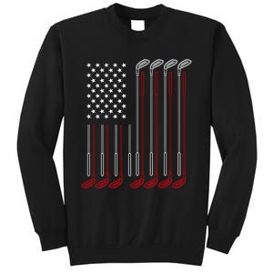 Us Flag Golfer Golfing Sport Golf Course American Pride Golf Gift Sweatshirt