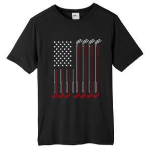 Us Flag Golfer Golfing Sport Golf Course American Pride Golf Gift Tall Fusion ChromaSoft Performance T-Shirt