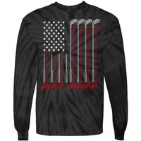 Us Flag Golfer Golfing Sport Golf Course American Pride Golf Gift Tie-Dye Long Sleeve Shirt