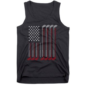 Us Flag Golfer Golfing Sport Golf Course American Pride Golf Gift Tank Top