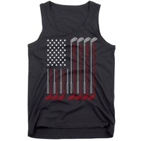 Us Flag Golfer Golfing Sport Golf Course American Pride Golf Gift Tank Top