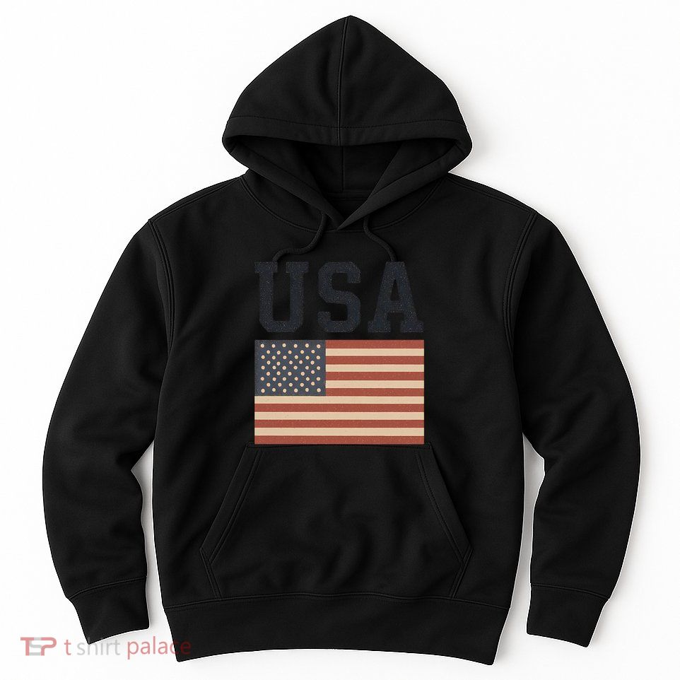 USA Flag Graphic Hoodie