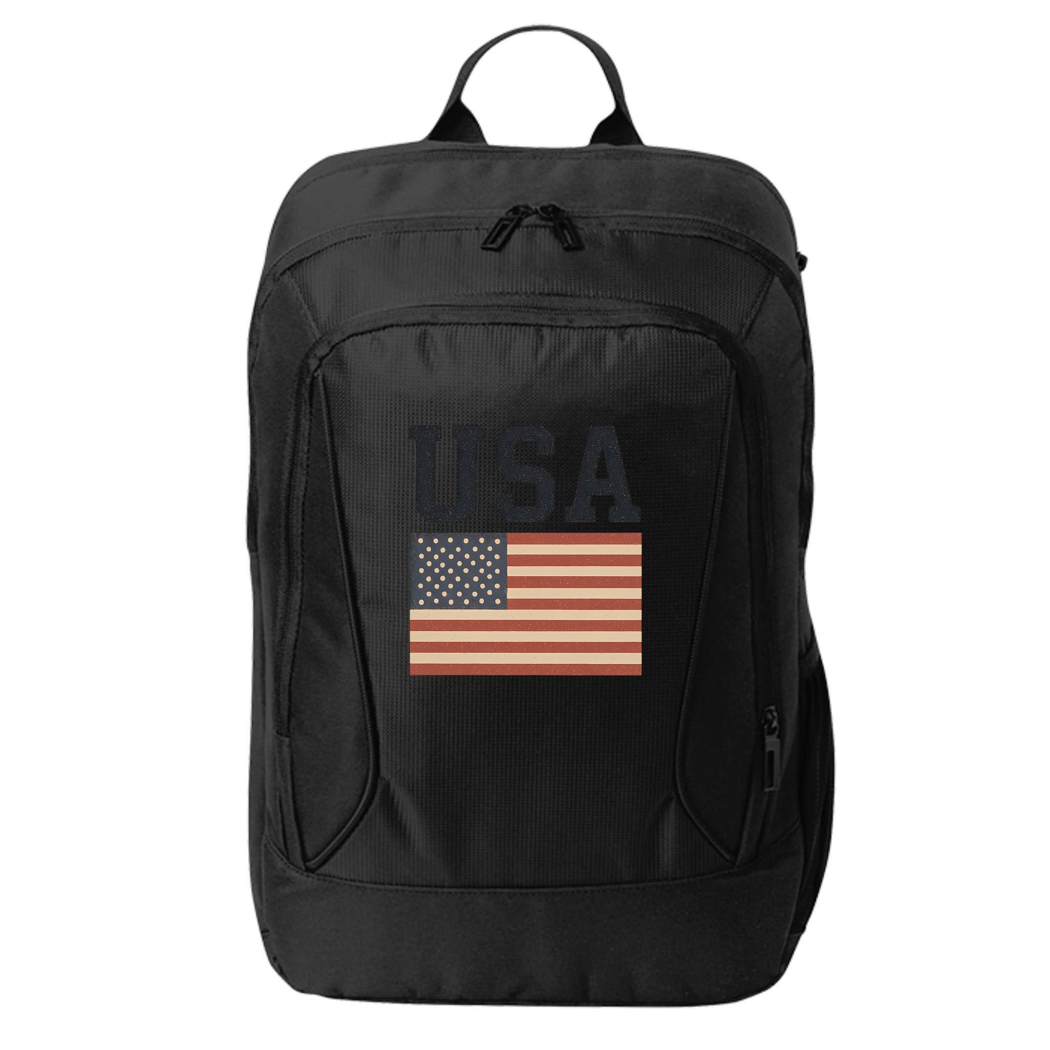 USA Flag Graphic City Backpack